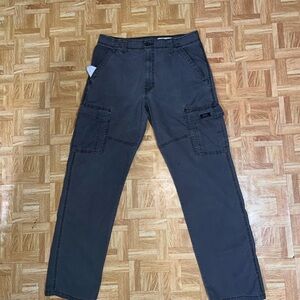 Grey wrangle cargo pants